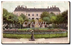 Old Postcard Grenoble Square Des Postes