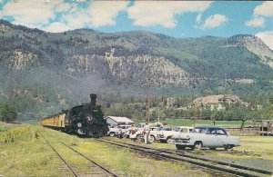 Rockwood CO Train Station, RR Depot, D&RGW Railroad, Steam Locomotive, Cars