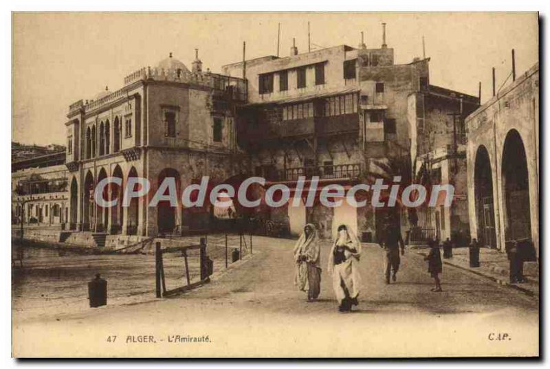 Postcard Old ALGIERS admiralty