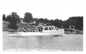 Boothbay Harbor ME The Argo Captain Eliot Winslow, Real Photo Postcard