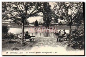 Old Postcard Montpellier Gardens of New & # 39esplanade