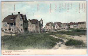 DE PANNE, BELGIUM  Handcolored VILLAS dans les Dunes  Identified 1906  Postcard