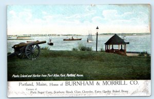 PORTLAND, Maine ME ~ Peaks Island BURNHAM & MORRILL Advertising 1900s Postcard