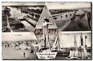 Modern Postcard Ouistreham Riva Bella Beach Wearing The Pin up channel