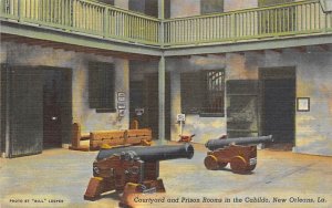 Courtyard and Prison Rooms Old Cannon and Torture Stocks - New Orleans, Louis...