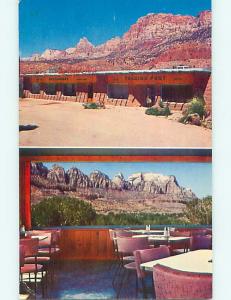 Unused 1950's EAGLES NEST RESTAURANT Springdale Utah UT Q8066