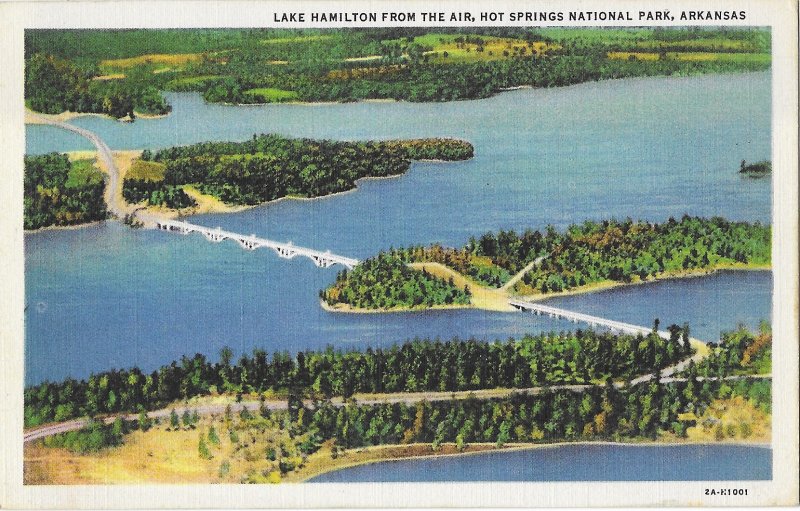 Aerial View of Lake Hamilton in Hot Springs National Park Arkansas