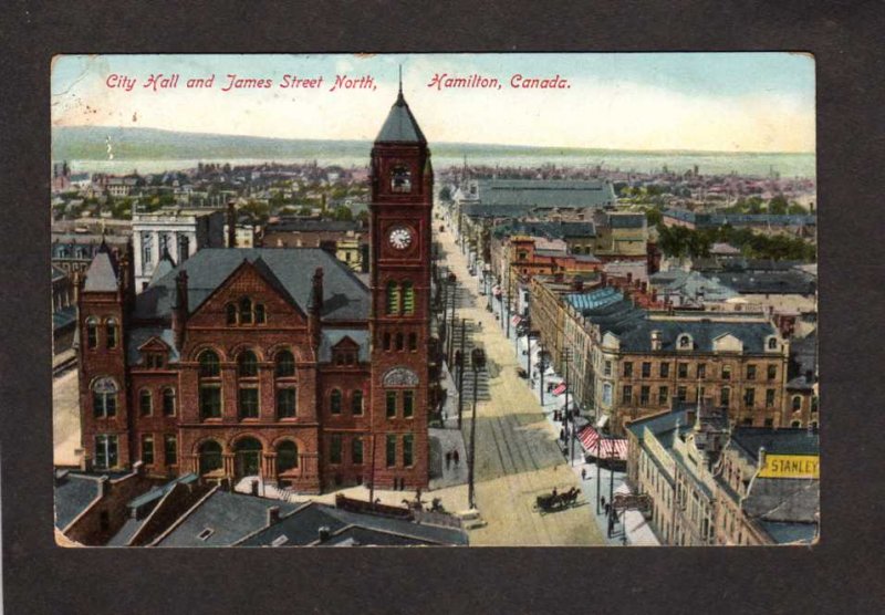 ON City Hall View Hamilton Ontario Canada Postcard Carte Postale