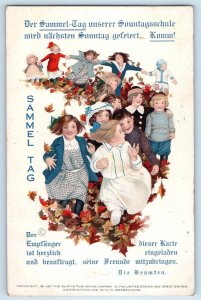 c1910's Sammel Tag Childrens Our Sunday School Collection Day Antique Postcard