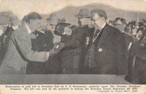 Presentation of Gold Bell  To President Taft By J.F Greenawalt View Postcard ...