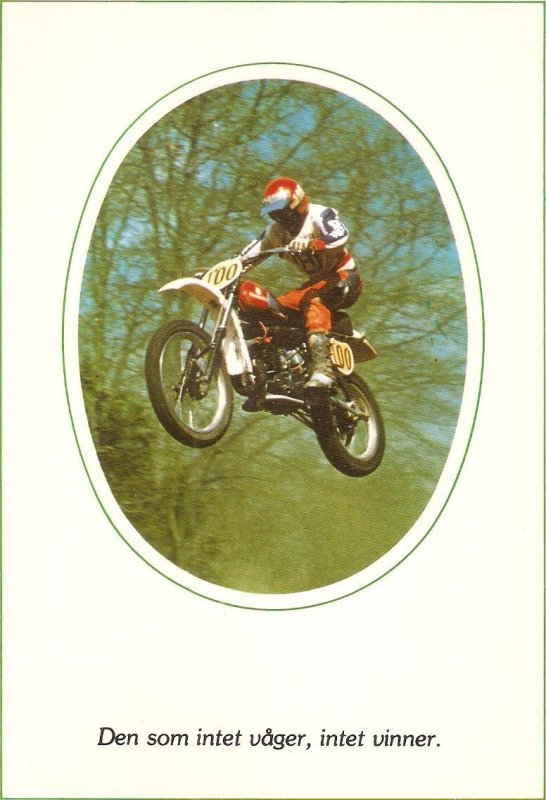 Motorcycle Racing Modern Spanish photo postcard