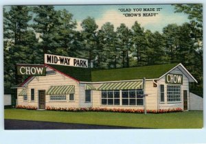 BOLES, Arkansas AR ~ Roadside MID-WAY PARK Scott County ca 1940s Linen Postcard