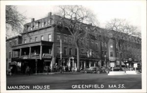 Greenfield Massachusetts MA Mansion House Real Photo Vintage Postcard