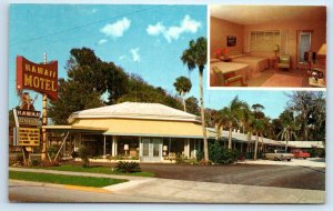 DAYTONA BEACH, Florida FL ~ Roadside HAWAII MOTEL Glenn & Kitty Person Postcard