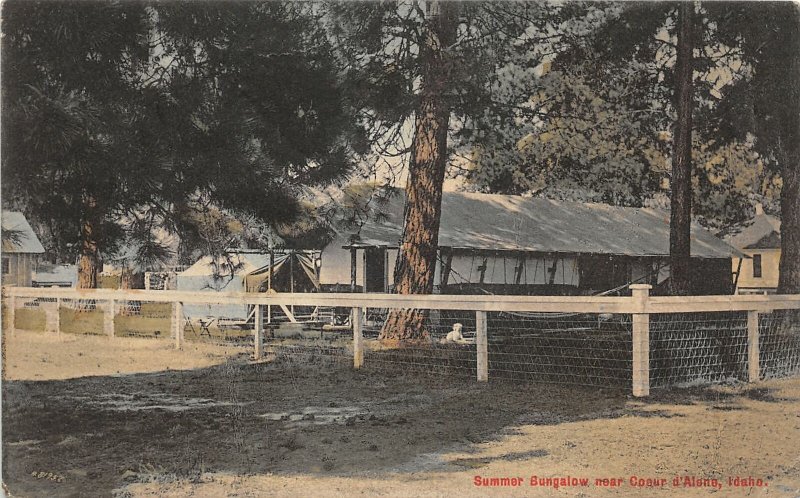 F72/ Coeur d'Alene Idaho Postcard c1910 Summer Bungalow Home