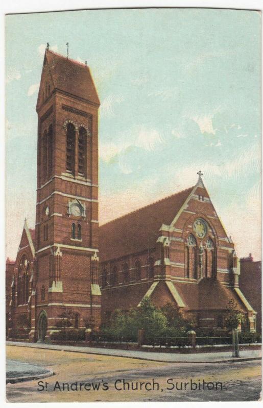London; St Andrew's Church, Surbiton PPC, 1906, To Miss Palmer, Braisworth