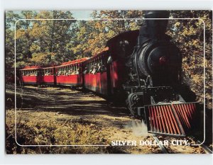 Postcard 1880's Steam Train, Silver Dollar City, Branson, Missouri