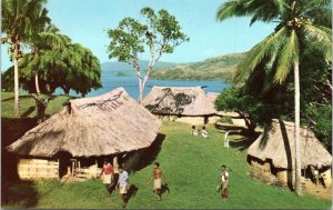 Postcard Fiji - Nasinu - school overlooking Natewa Bay, Vanua Levu