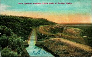 Idaho Irrigation Company Flume Gooding ID 1917 DB Postcard C10