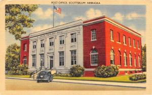 SCOTTSBLUFF, NE Nebraska     POST OFFICE      c1940's Linen Postcard