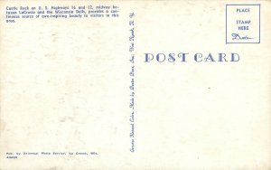 Wisconsin Castle Rock Chrome Postcard Unused, Dexter Press
