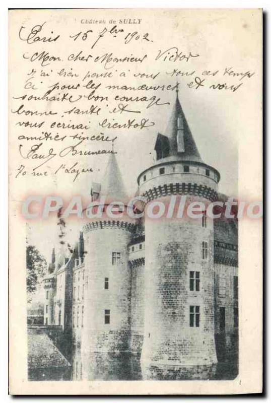 Postcard Old Sully Chateau De Sully
