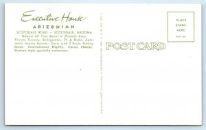 2 Postcards SCOTTSDALE, AZ ~ Pool EXECUTIVE HOUSE ARIZONIAN Hotel 1960s Postcard