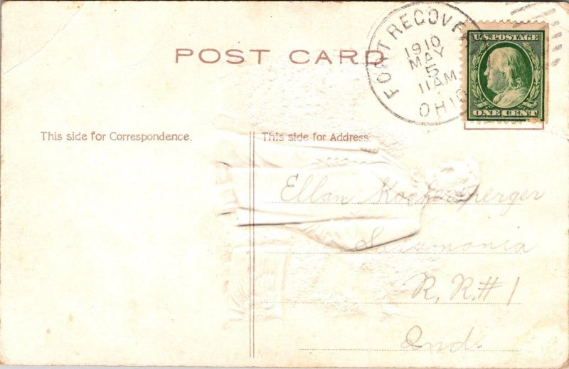 Embossed Portrait of Abraham Lincoln c1910 Vintage Postcard U64