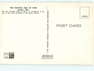 Vintage Postcard Pro Football Hall of Fame Canton Ohio  # 1451