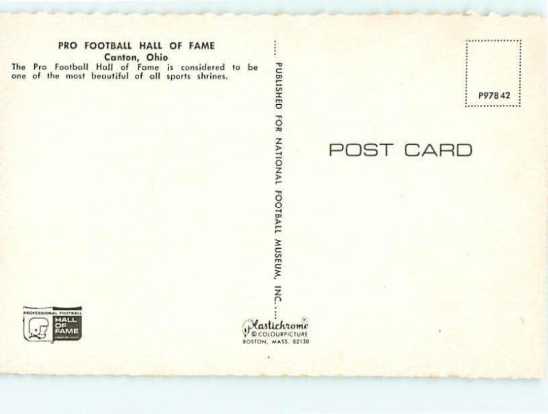 Vintage Postcard Pro Football Hall of Fame Canton Ohio  # 1451