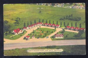 FORT SMITH ARKANSAS TERRY'S MOTOR COURT MOTEL LINEN ADVERTISING POSTCARD