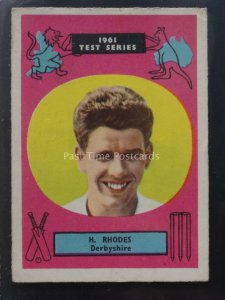 No.11 H RHODES Derbyshire - Cricketers 1961 Test Series by A.B.C. Gum 1961