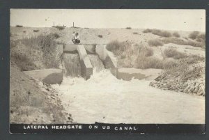 Ca 1911 RPPC Panama Lateral Headgate Of US Canal Mint