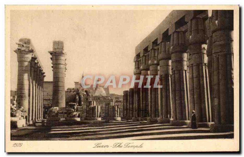 Old Postcard The Temple Luxor Egypt