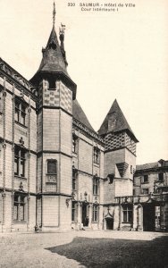 France, Saumur Hotel De Ville, Cour Interieure, Building, Vintage Postcard