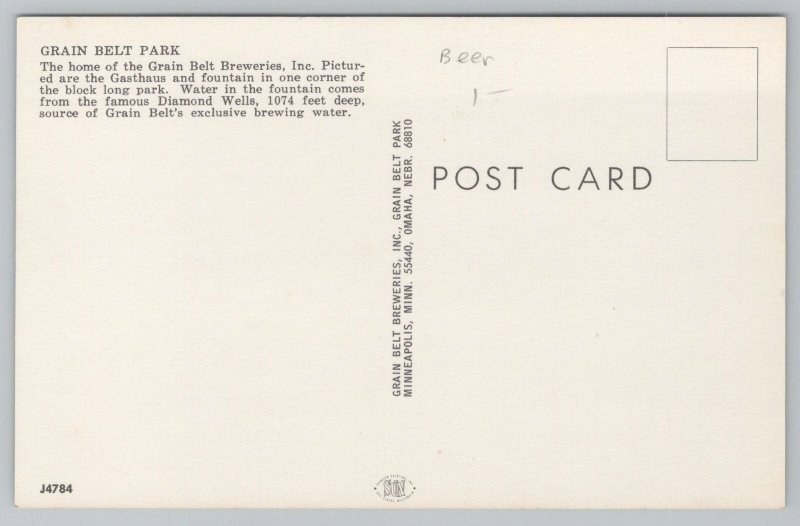 Minneapolis Minnesota~Grain Belt Park~Beer Brewery~Diamond Wells Fountain~1960s
