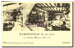 Old Postcard Ramponneau Of Our Days Avenue Marceau Paris Restaurant