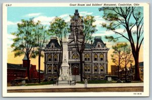 Vintage Ohio Postcard - Court House    Cambridge