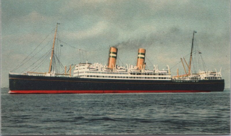 Holland America Line SS Veendam Ship Vintage Postcard C188