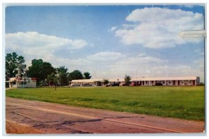 c1950's Nob Hill Motel & Restaurant Cottages Lawrenceville Illinois IL Postcard