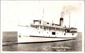 RPPC - Mackinaw City, Michigan - The Algoma II - in 1952