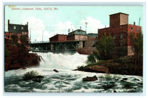 Cataract Falls Saco ME Maine Postcard (AQ17)