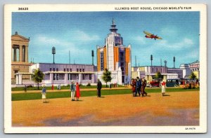 1933 Chicago World's Fair   Illinois Host House      Postcard