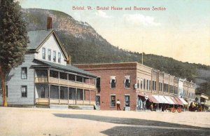 Bristol Vermont Bristol House and Business Section Vintage Postcard JI658147