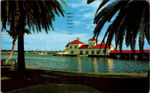 Florida Daytona Beach Yacht Basin On The Halifax River 1957