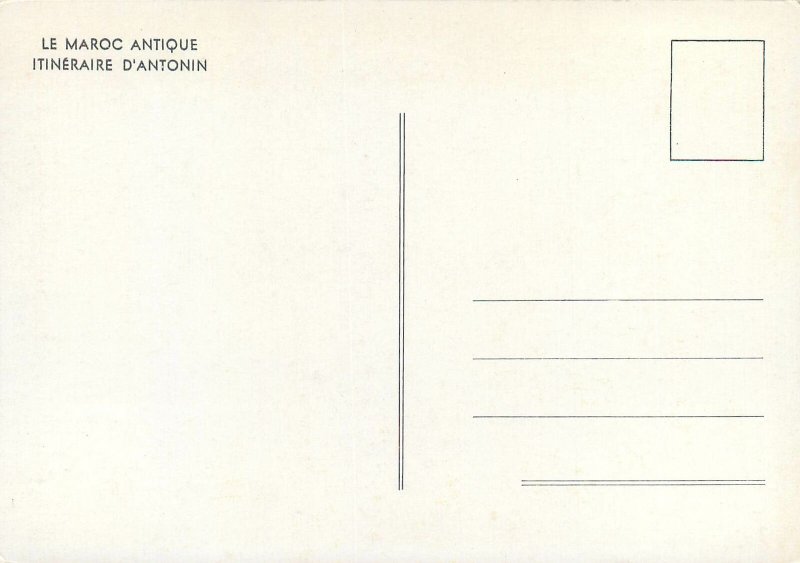Old Morroco Antonin's itenarary map Postcard