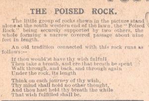 TONBRIDGE WELLS UK POISED ROCK~HIGH ROCKS~GRANO SERIES~W T FRENCH~POSTCARD