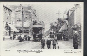 London Postcard - Walthamstow Tram Car No.19 at The Bell c1906 -  Ref.9343