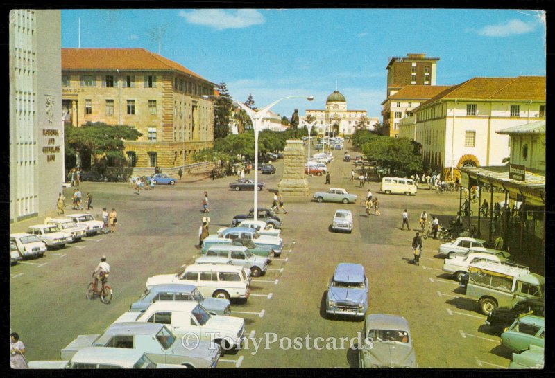 Rhodes Statue with High Court in Background