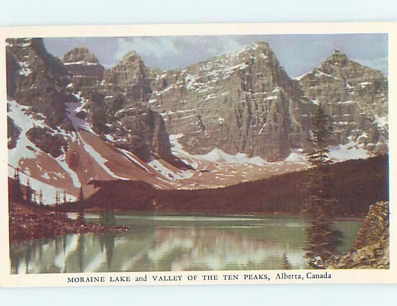 Unused Pre-1980 LAKE SCENE Moraine Lake - Banff National Park Alberta AB F3371